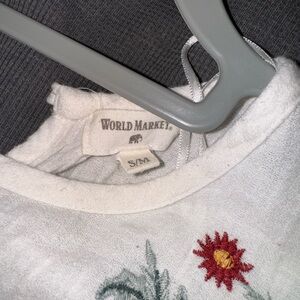 World Market flower blouse